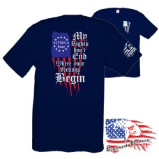 Midweight Unisex Crew Tee Shirt - My Rights don't End Where your Feelings Begin