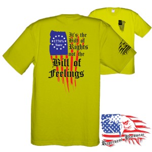 Midweight Unisex Crew Tee Shirt - It's The Bill of Rights - not the bill of feelings