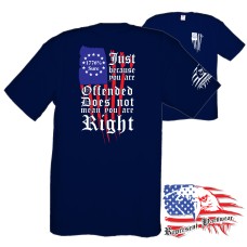 Midweight Unisex Crew Tee Shirt - Just because you're Offended Does not mean you're Right