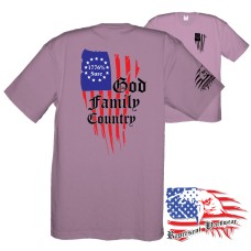 Midweight Unisex Crew Tee Shirt - God - Family - Country