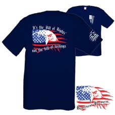 Midweight Unisex Crew Tee Shirt - It's the Bill of Rights' - not the bill of feelings
