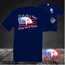 Midweight Unisex Crew Tee Shirt - It's the Bill of Rights' - not the bill of feelings