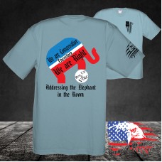 Midweight Unisex Crew Tee Shirt - I am Conservitive - Therefore - I am Right - Addressing The Elephant in the Room