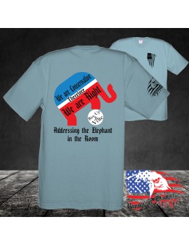 Midweight Unisex Crew Tee Shirt - I am Conservitive - Therefore - I am Right - Addressing The Elephant in the Room