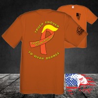 Midweight Crew Tee - Tough Enough to Wear Orange - Trump Derangement Syndrome Ribbon