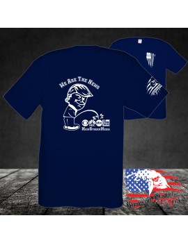 Midweight Unisex Crew Tee Shirt - Trump Calvin - We Are The News - MSM