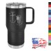 20 oz Coffee Mug - Slider Lid - I Kneel to Submit, I Stand to Respect