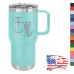 20 oz Coffee Mug - Slider Lid - I Kneel to Submit, I Stand to Respect