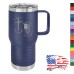 20 oz Coffee Mug - Slider Lid - I Kneel to Submit, I Stand to Respect