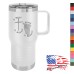 20 oz Coffee Mug - Slider Lid - I Kneel to Submit, I Stand to Respect