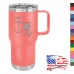 20 oz Coffee Mug - Slider Lid - I Kneel to Submit, I Stand to Respect
