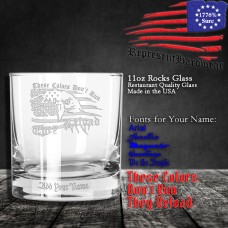 These Colors Don't Run, They Reload | 11 oz Rocks Glass | Laser Engraved | Customizable