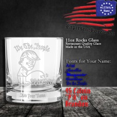 We The People - 45 Calvin - Brandon | 11 oz Rocks Glass | Laser Engraved | Customizable